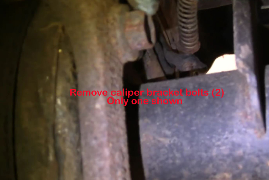 There are also two caliper bracket bolts. 