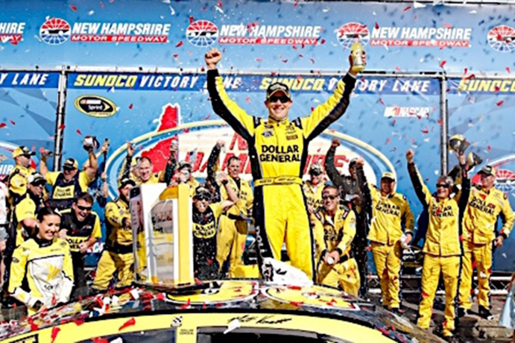 Matt Kenseth and his JGR number 20 team celebrate in Victory Lane after his victory at Loudon last weekend. All images courtesy MattKenseth.com