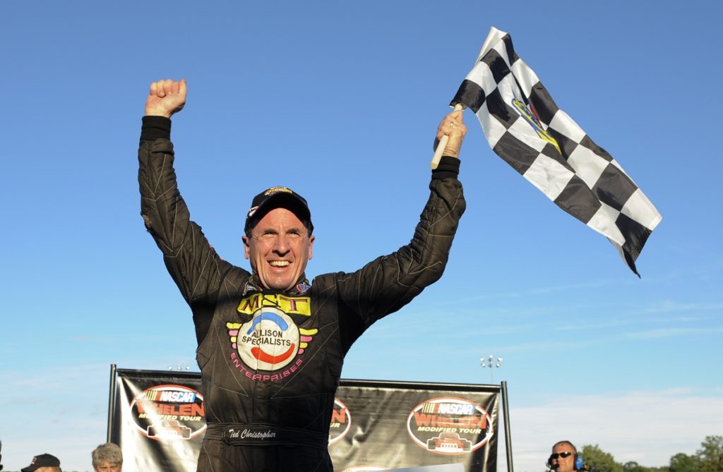Ted Christopher wins.  UNOH Showdown.  Whelan Modified NASCAR Tour at Thompson Speedway.  Photo Credit: Getty Images