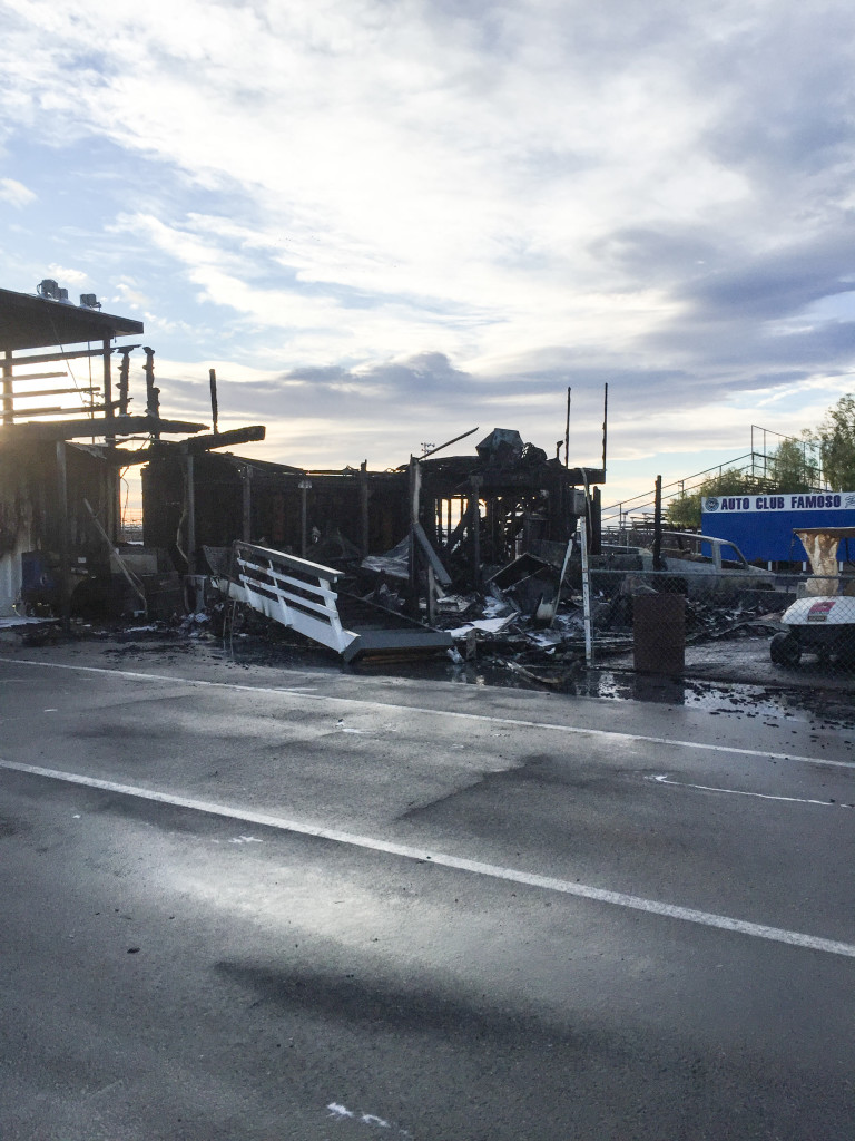 Fire at Famosa Raceway