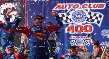 Jimmie Johnson's Superman Chevrolet Wins Auto Club 400