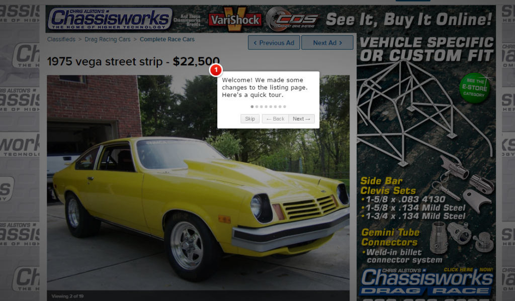 New Listings Page Look