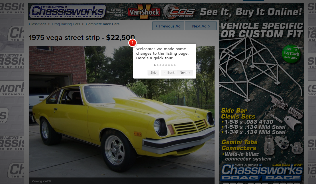 New Listings Page Look