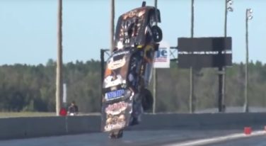Mustang Catches Crazy Air in Crash