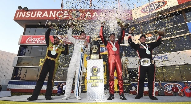 Newest NHRA World Champions Crowned at 2018 Mello Yello Auto Club Finals