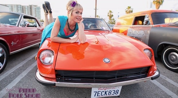 Pinup Pole Show Pinup of the Week: Tonya Kay with a 1973 Datsun 240Z