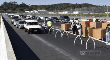 NHRA Utilizes Pomona 1/4 Mile as Drive Through Food Pantry