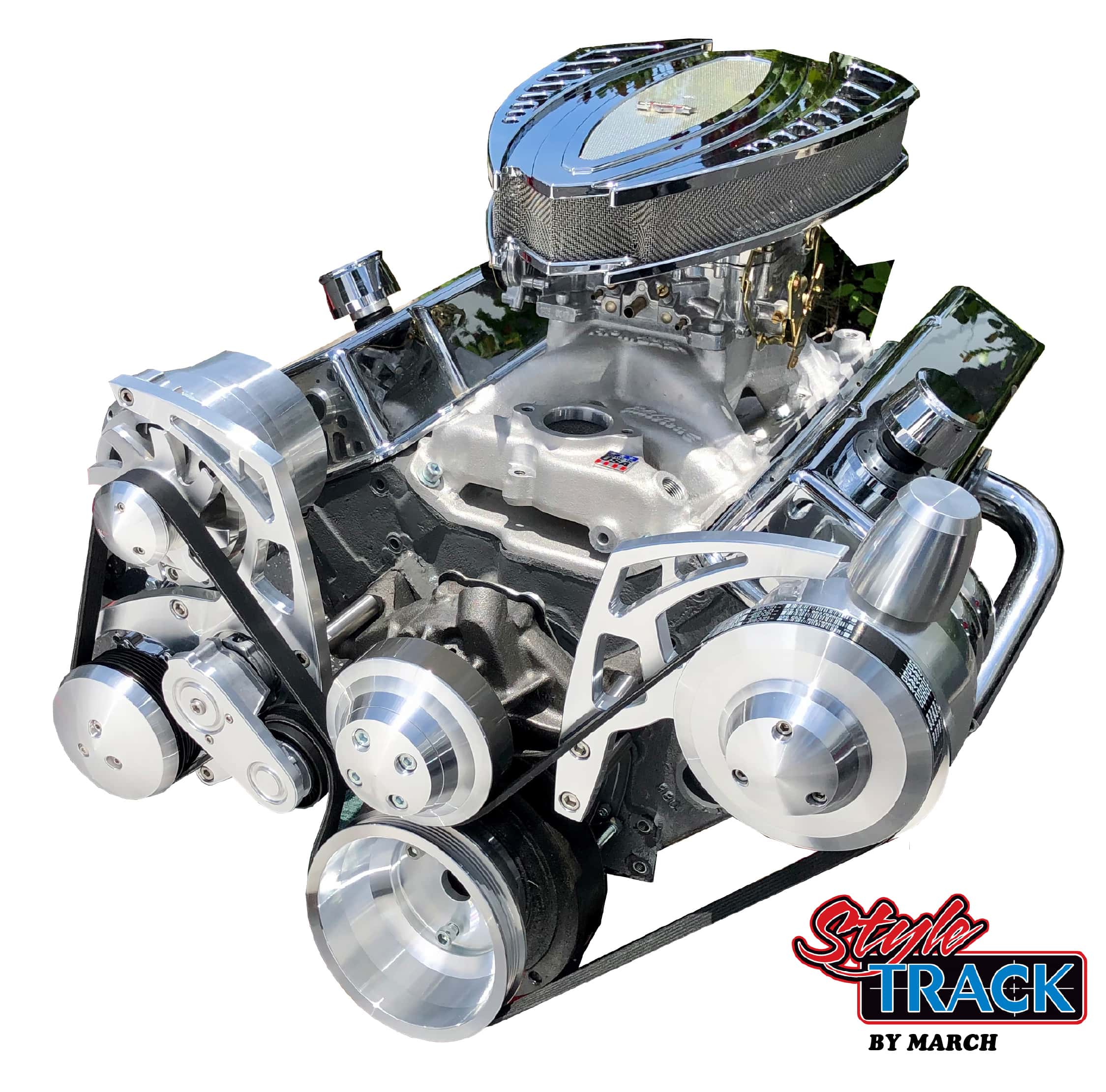 March Performance New Chevy Style Track & Ultra Long Water Pump Serpentine Kits