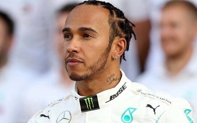 Lewis Hamilton reveals a sneak peek of his latest peroxide blonde hairstyle  | Daily Mail Online