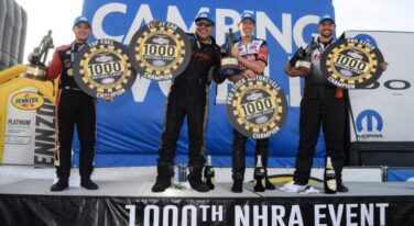 Gamble Pays Off for Torrence, Pedregon, and Glenn at NHRA’s 1000th Event