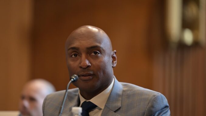 Antron Brown testifying before the U.S. Committee on Environment and Public Works in Washington, D.C., on Sept. 7, 2022.