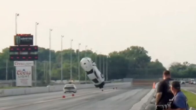 C7 Corvette Drag Racer Gets Airborne in Shocking Video