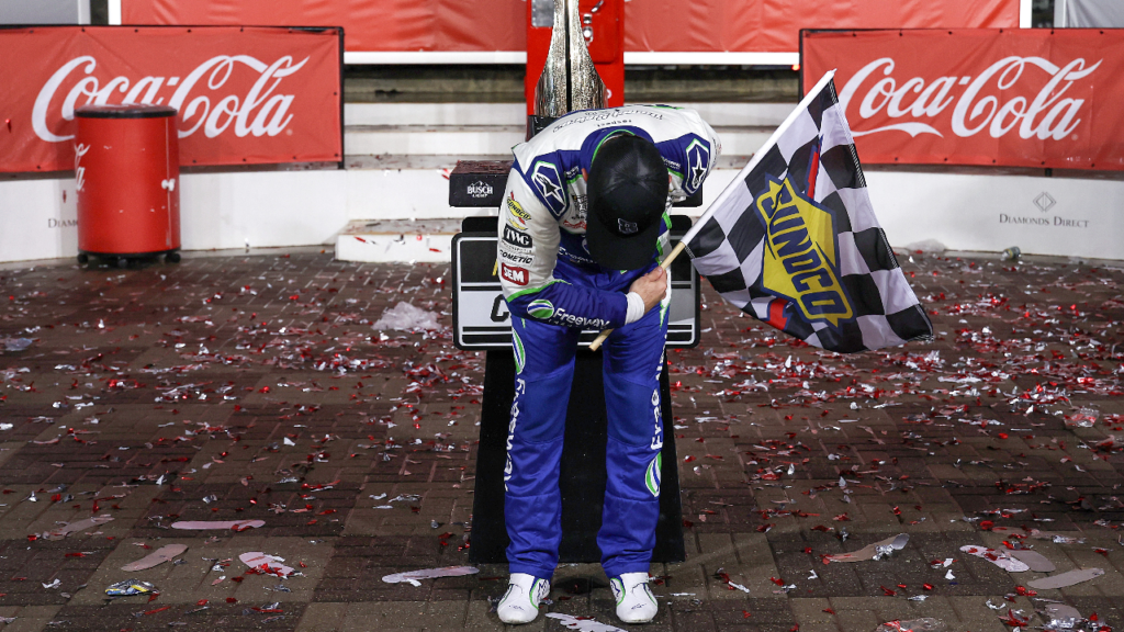 Daniel Suarez Wins Emotional, Rain-Shortened Coca-Cola 600